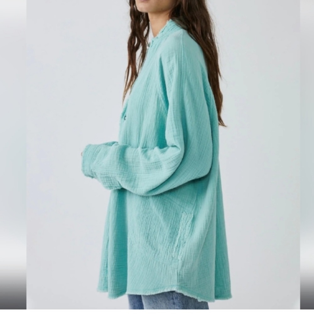 FREE PEOPLE SUMMER DAYDREAM RAW EDGE TOP XS S M - Picture 2 of 6